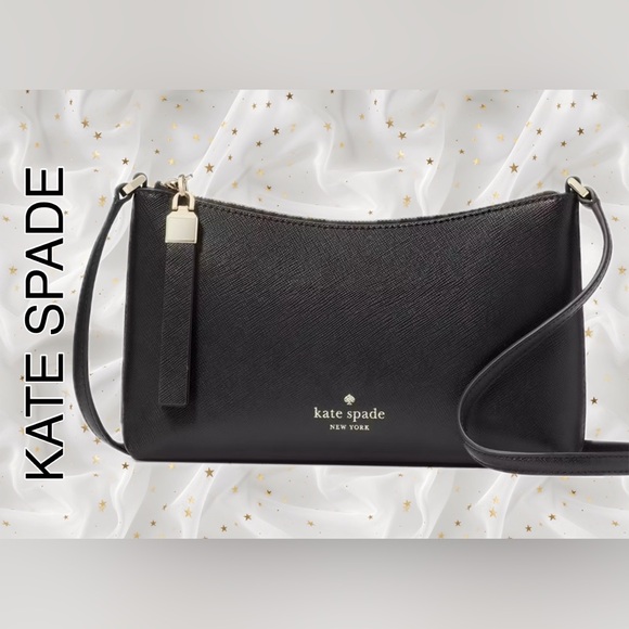 NWT KATE SPADE SADIE CROSSBODY IN BLACK MADE OF Saffiano Leather. - Picture 8 of 15